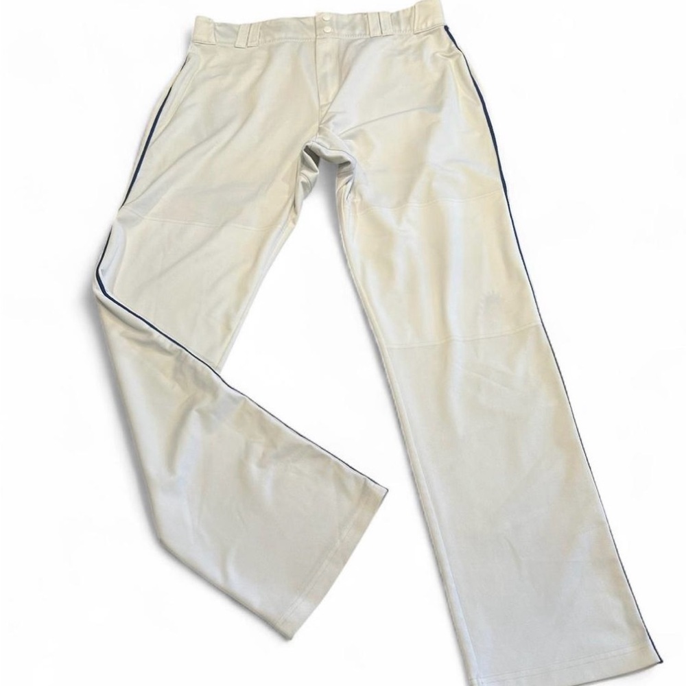 Under Armour Authentic Baseball Pants White Blue Piped Long Pants XXL